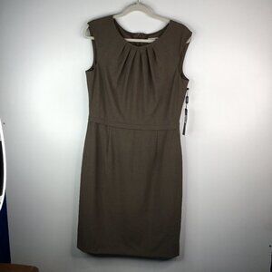 NWT Tahari  (Arthur S. Levine)  Taupe Beige Dress Size 10
